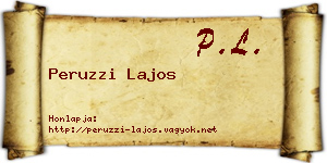 Peruzzi Lajos névjegykártya
